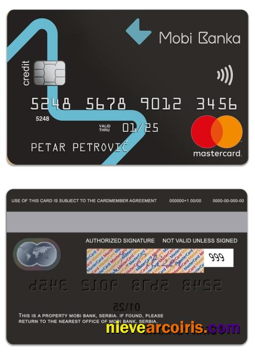 Serbia Mobi Bank mastercard